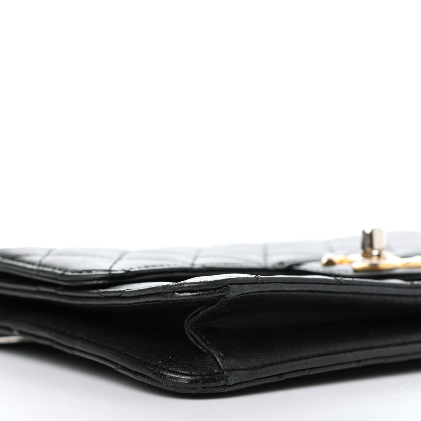 Lambskin Quilted Medium Crossing Times Flap Black