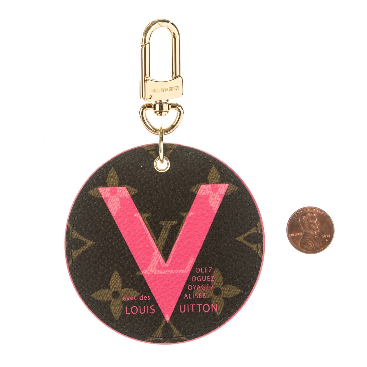 Monogram Illustre V Bag Charm Key Ring Grenade