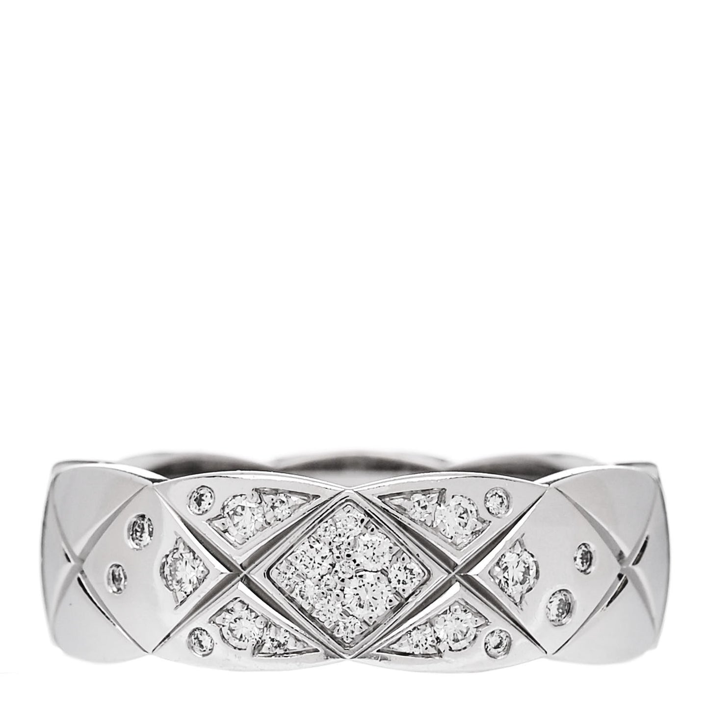 18K White Gold Diamond Small Coco Crush Ring 54 7
