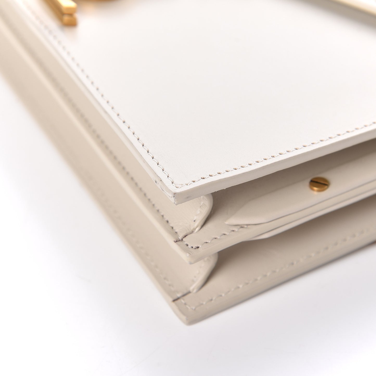 Calfskin Monogram Cassandra Clasp Bag Porcellana