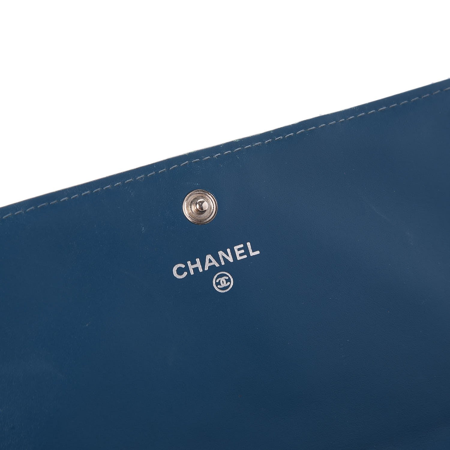 Chanel Calfskin Quilted Large Diamond CC Flap Wallet Navy 5 of 11