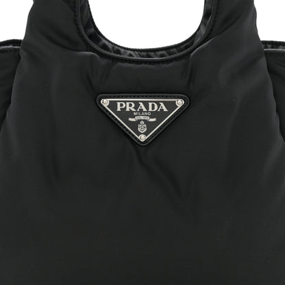 Prada Re-Nylon Soft Padded Small Double Handled Shoulder Bag Black 8 of 10