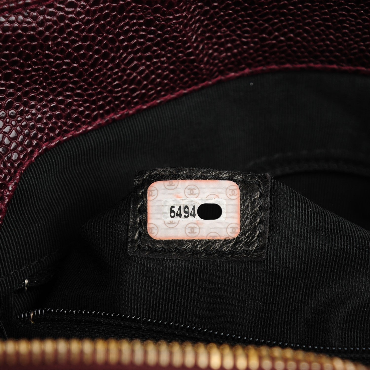 Chanel Caviar Shoulder Bag Bordeaux 7 of 12