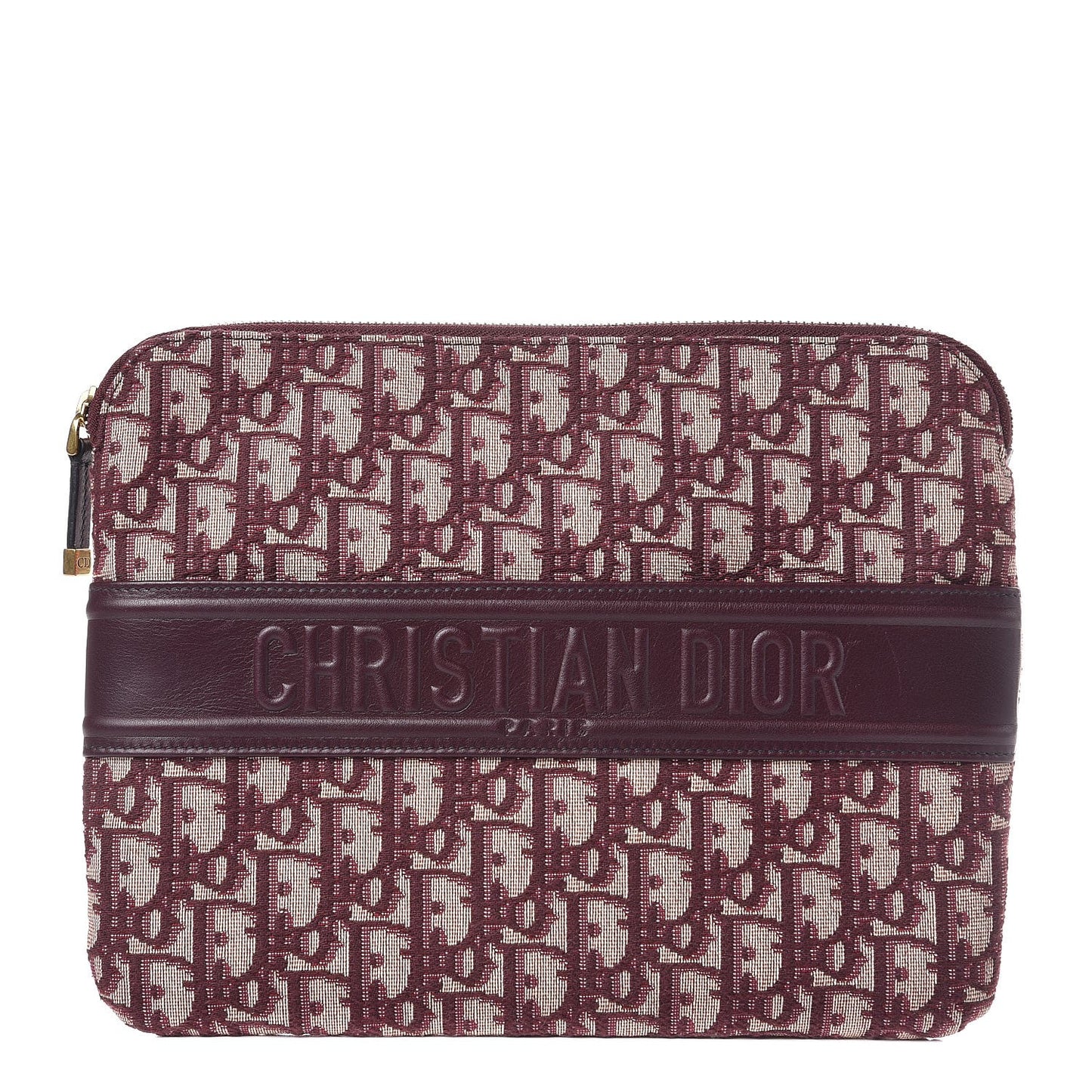 Oblique Logo Pouch Burgundy