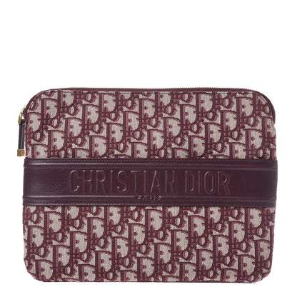 Christian Dior Oblique Logo Pouch Burgundy 1 of 8