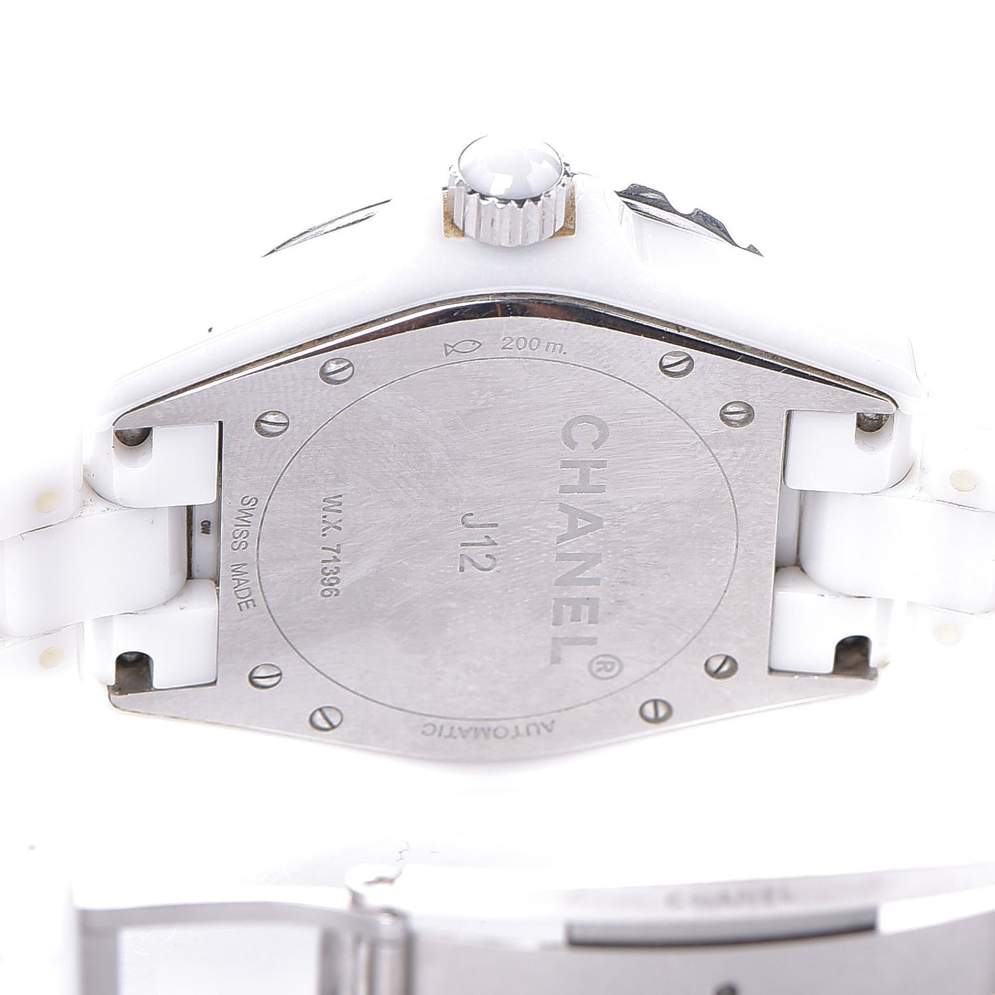 Stainless Steel Ceramic Diamond 38mm J12 Automatic Watch White