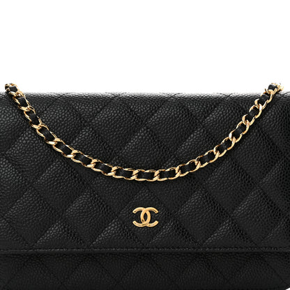 Chanel Caviar Quilted Wallet on Chain WOC Black 9 of 14