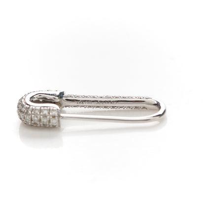 Anita Ko 18K White Gold Diamond Mini Safety Pin Earring 3 of 3