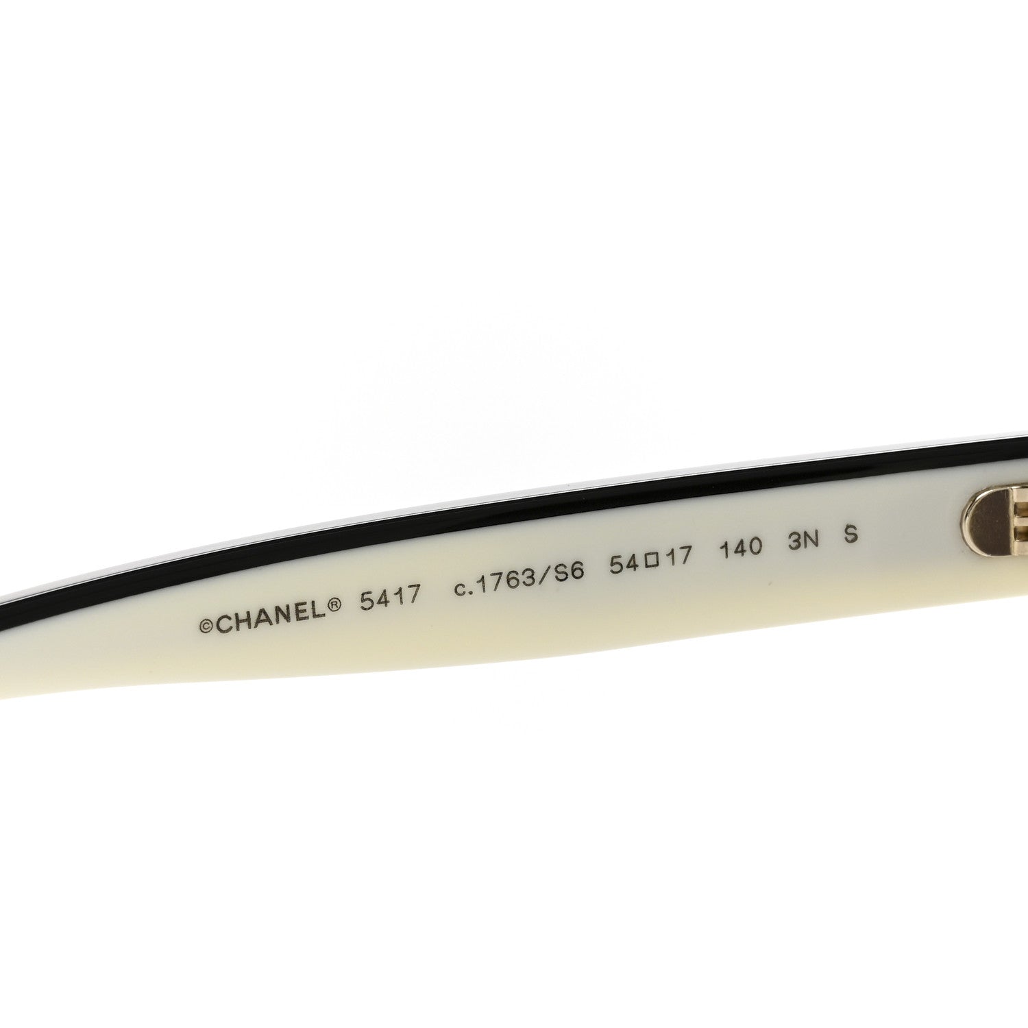 Chanel Acetate Square Sunglasses 5417 White Black 5 of 8