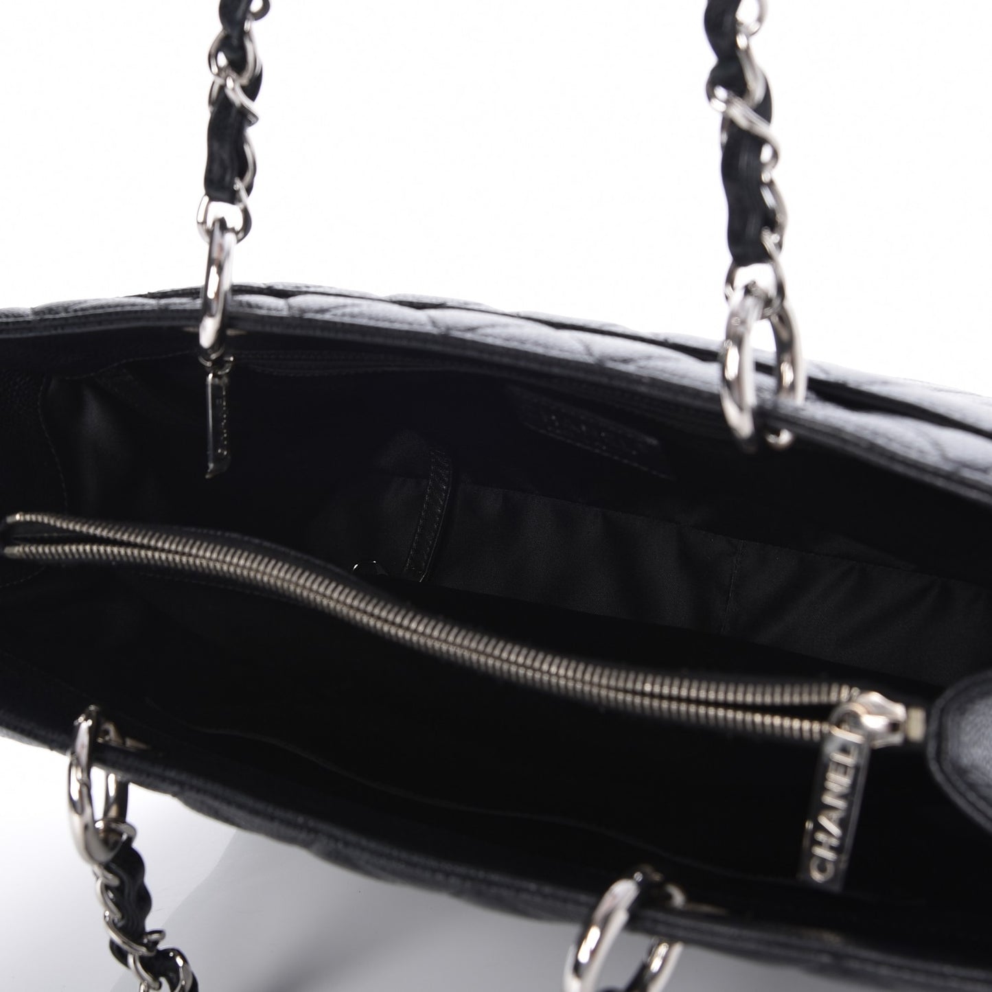 Caviar Quilted Grand Shopping Tote GST Black