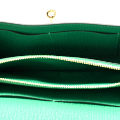 Hermes Chevre Mysore Kelly To Go Wallet Menthe 5 of 9