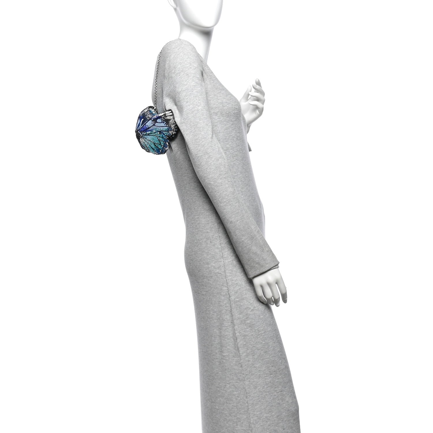 Judith Leiber Crystal Butterfly Mariposa Minaudiere Clutch Blue 2 of 13