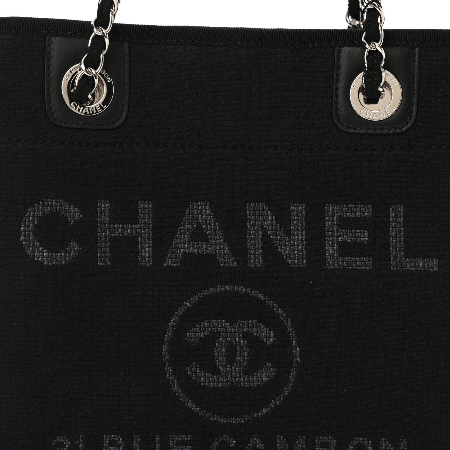 Chanel Mixed Fibers Mini Deauville Tote Black 8 of 11
