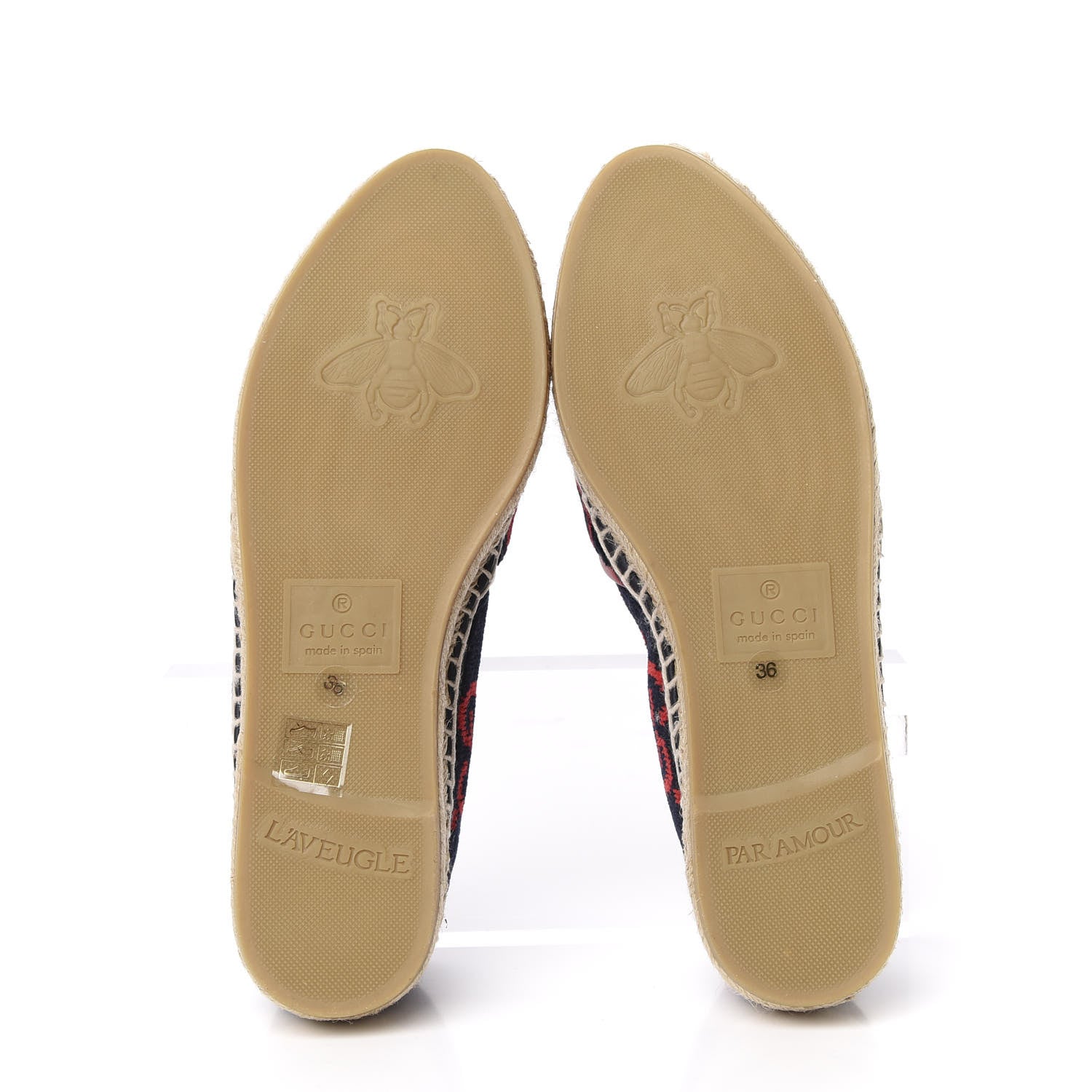 Gucci Terry Cloth GG Monogram Espadrilles 36 Blue Red 5 of 9