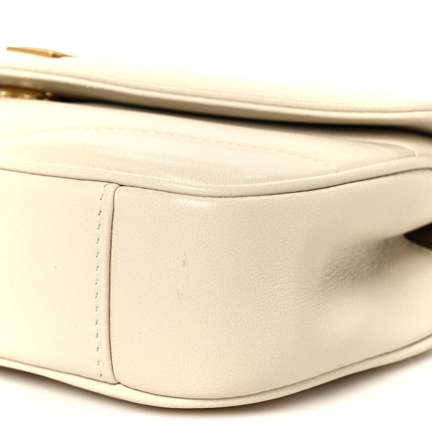 Lambskin Chevron Quilted Mini LouLou Crema Soft