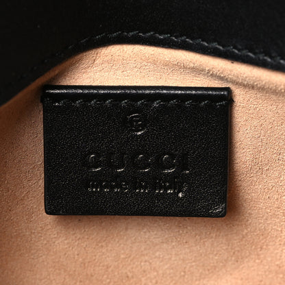 Gucci Calfskin Matelasse Super Mini GG Marmont Shoulder Bag Black 6 of 9