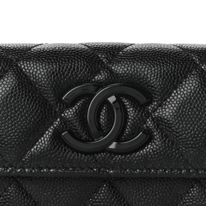 Chanel Caviar Quilted My Everything Flap Card Holder Black 2 of 10