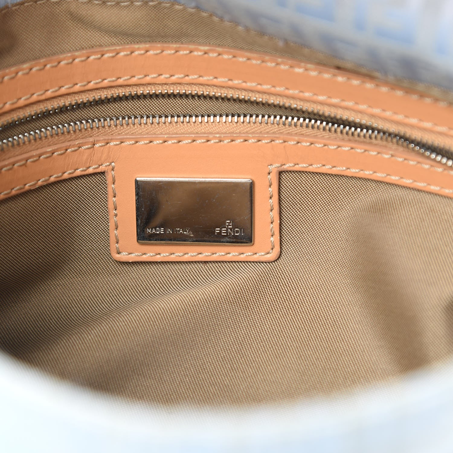 Fendi Zucchino Mama Baguette Blue 6 of 17
