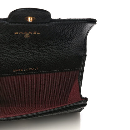 Chanel Caviar Quilted Flap Card Holder Black 5 of 12
