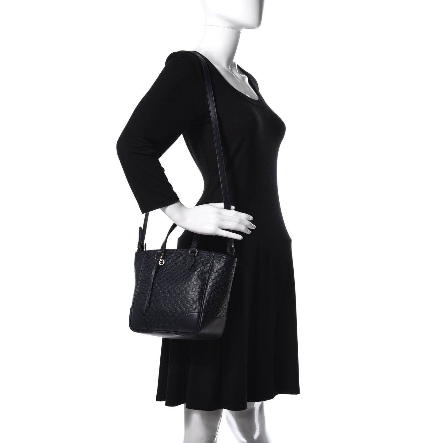 Microguccissima Small Bree Tote Navy
