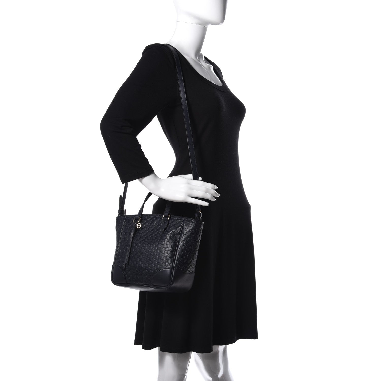 Gucci Microguccissima Small Bree Tote Navy 2 of 12