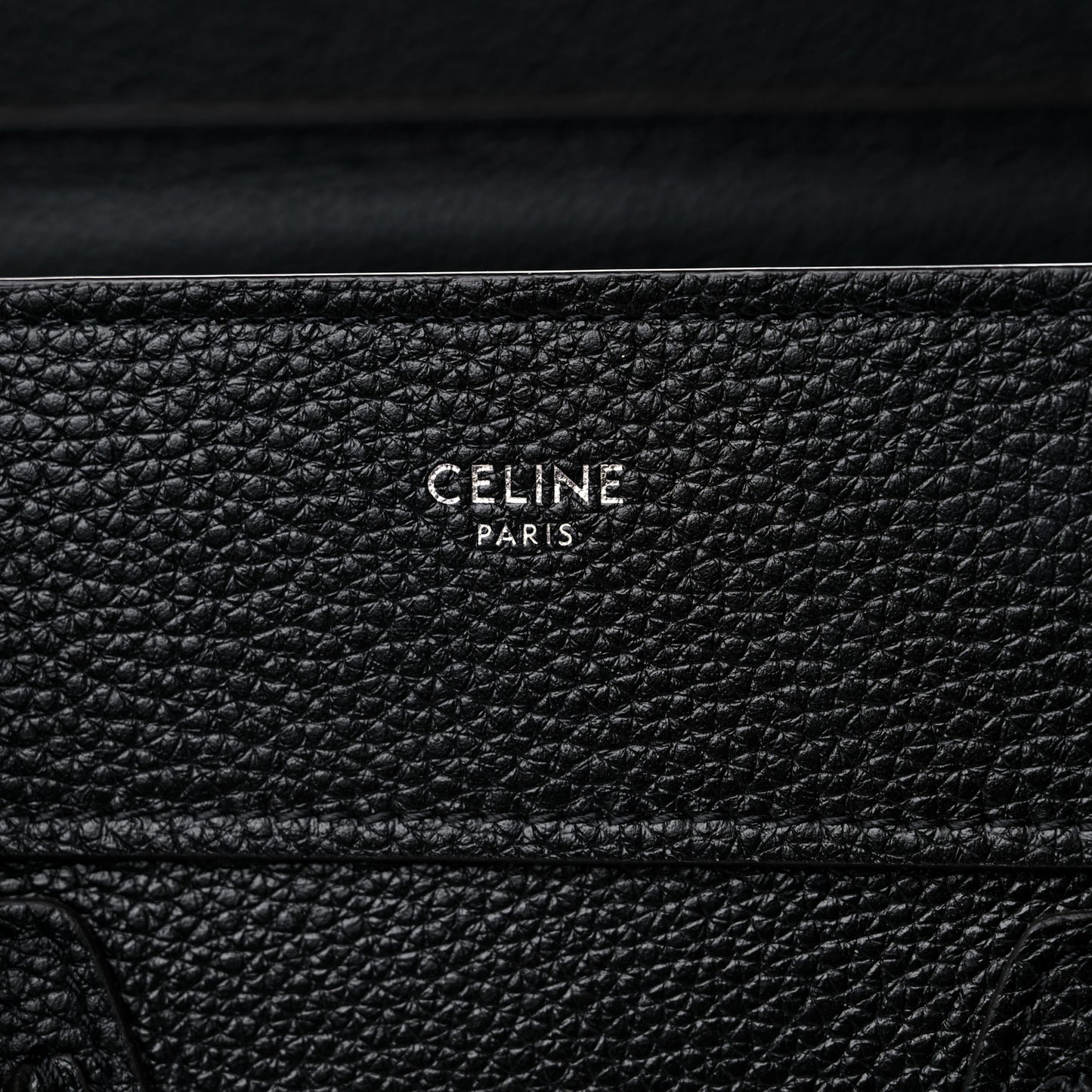 Drummed Calfskin Micro Luggage Black