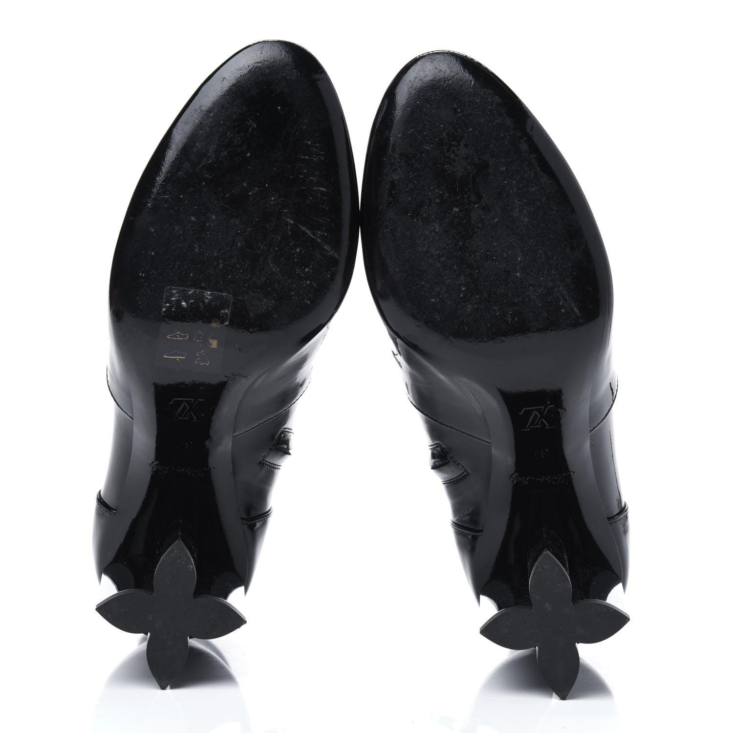 Louis Vuitton Patent Uniformes Silhouette Ankle Boots 37 Black 10 of 18