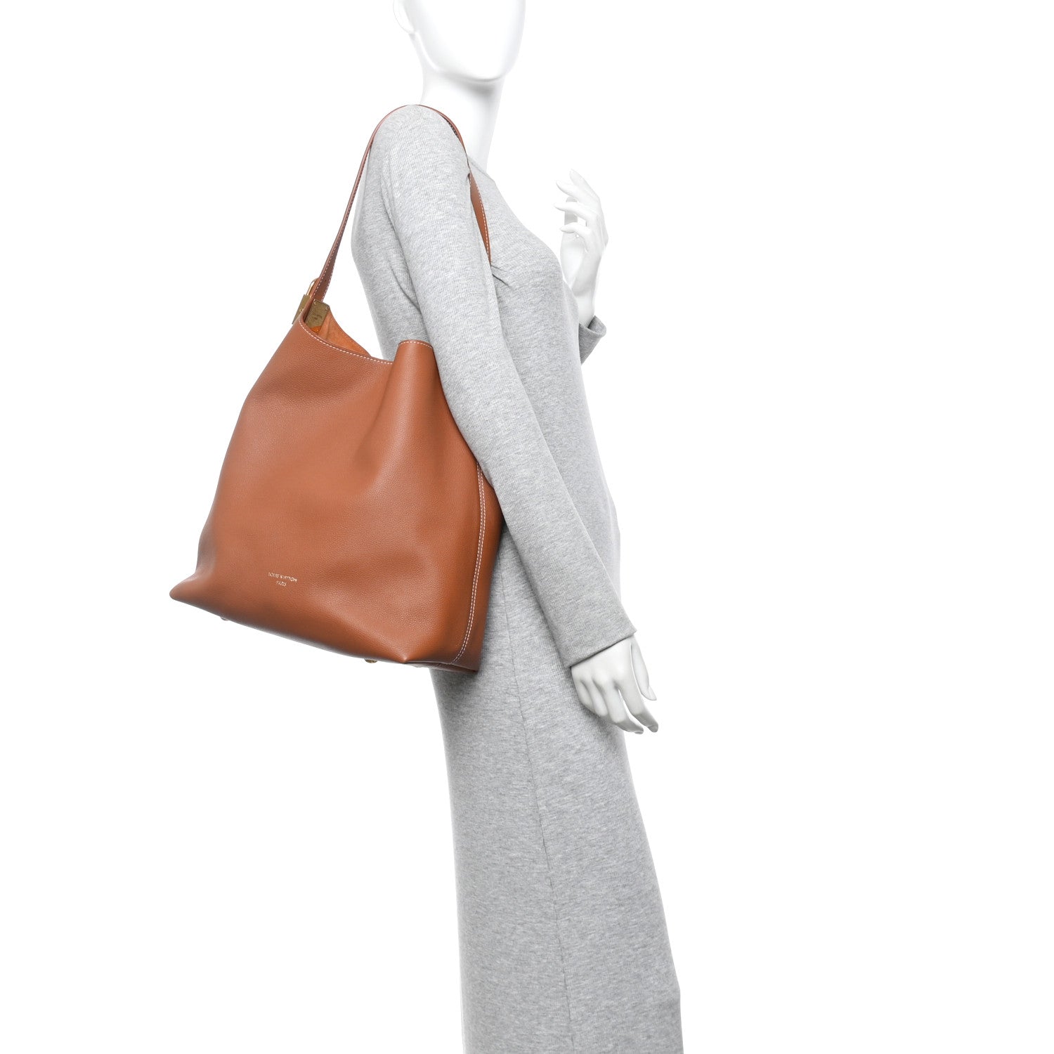 Louis Vuitton Grained Calfskin Low Key Hobo MM Cognac 2 of 10