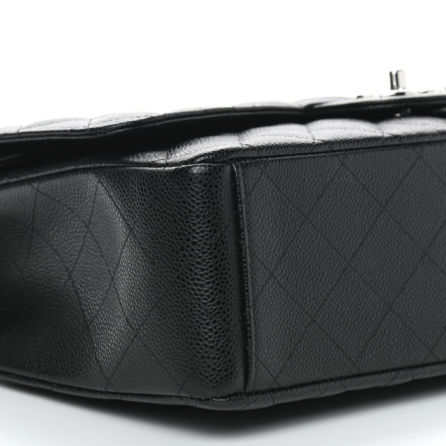 Caviar Quilted Maxi Double Flap Black