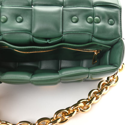Bottega Veneta Lambskin Maxi Intreccio Padded Chain Cassette Crossbody Bag Raintree 4 of 9