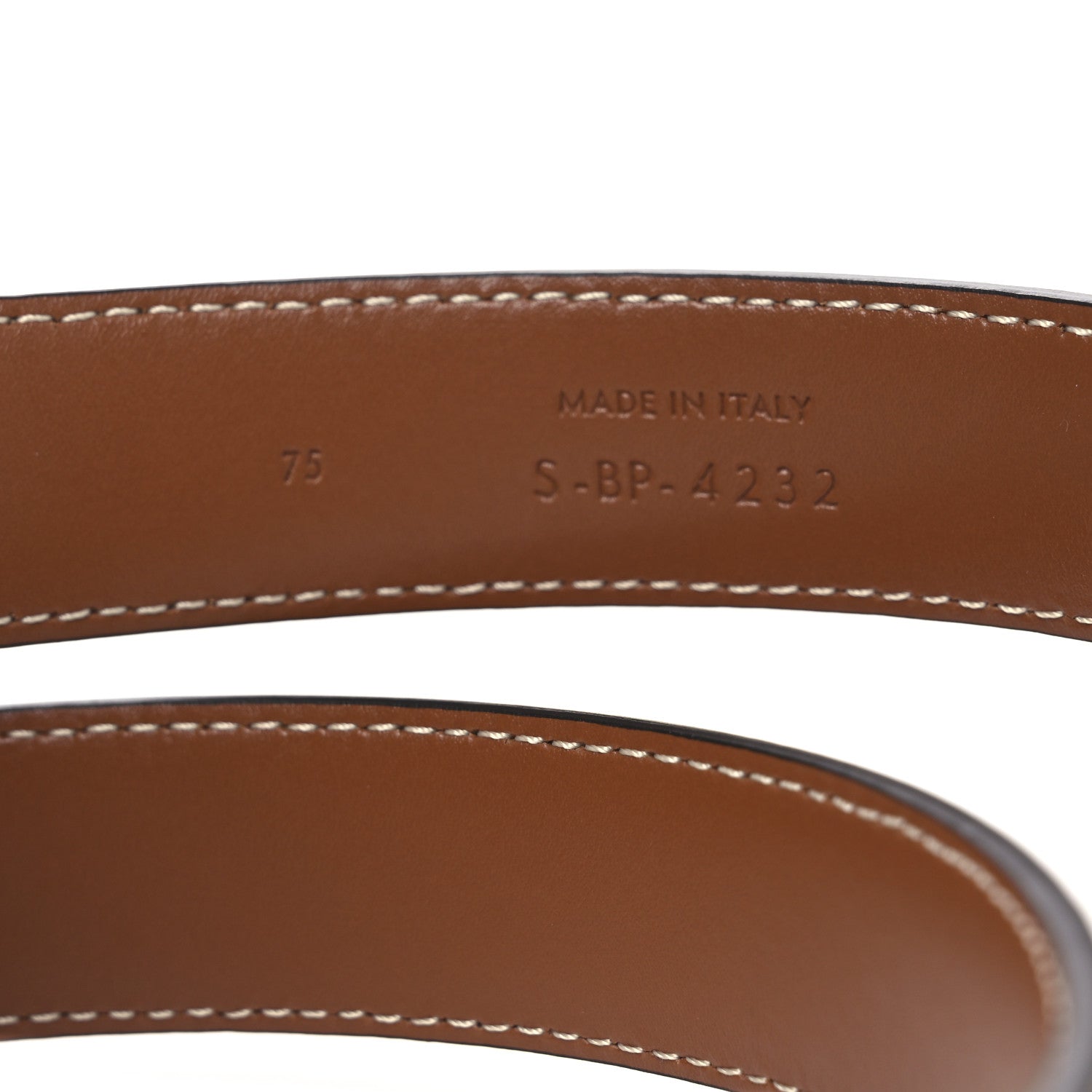 Celine Box Calfskin Medium 25mm Triomphe Belt 75 30 Tan 6 of 8