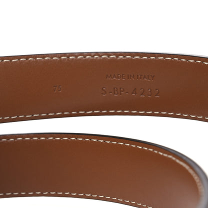 Celine Box Calfskin Medium 25mm Triomphe Belt 75 30 Tan 6 of 8