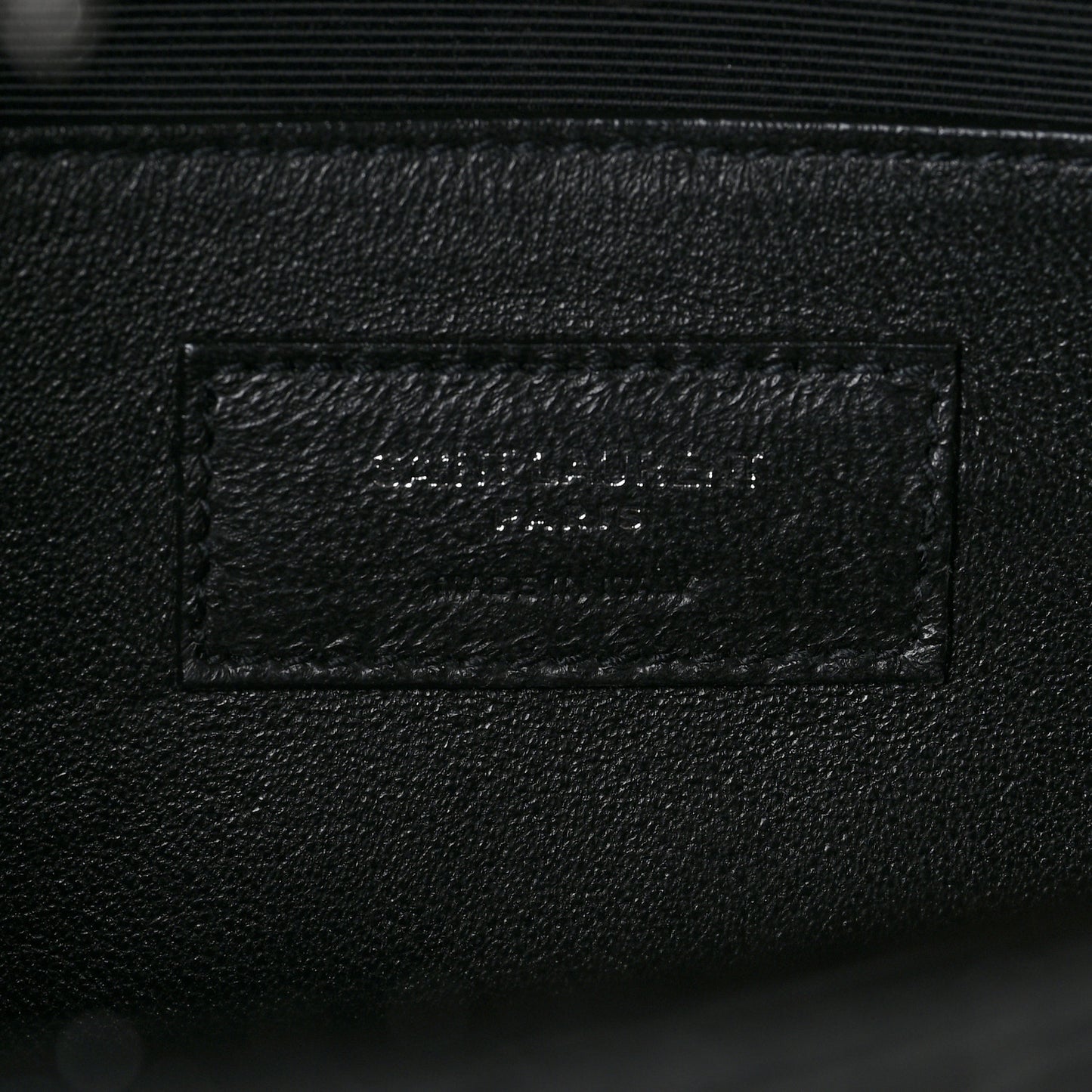 Calfskin Crocodile Embossed Medium Classic Monogram Kate Tassel Satchel Black