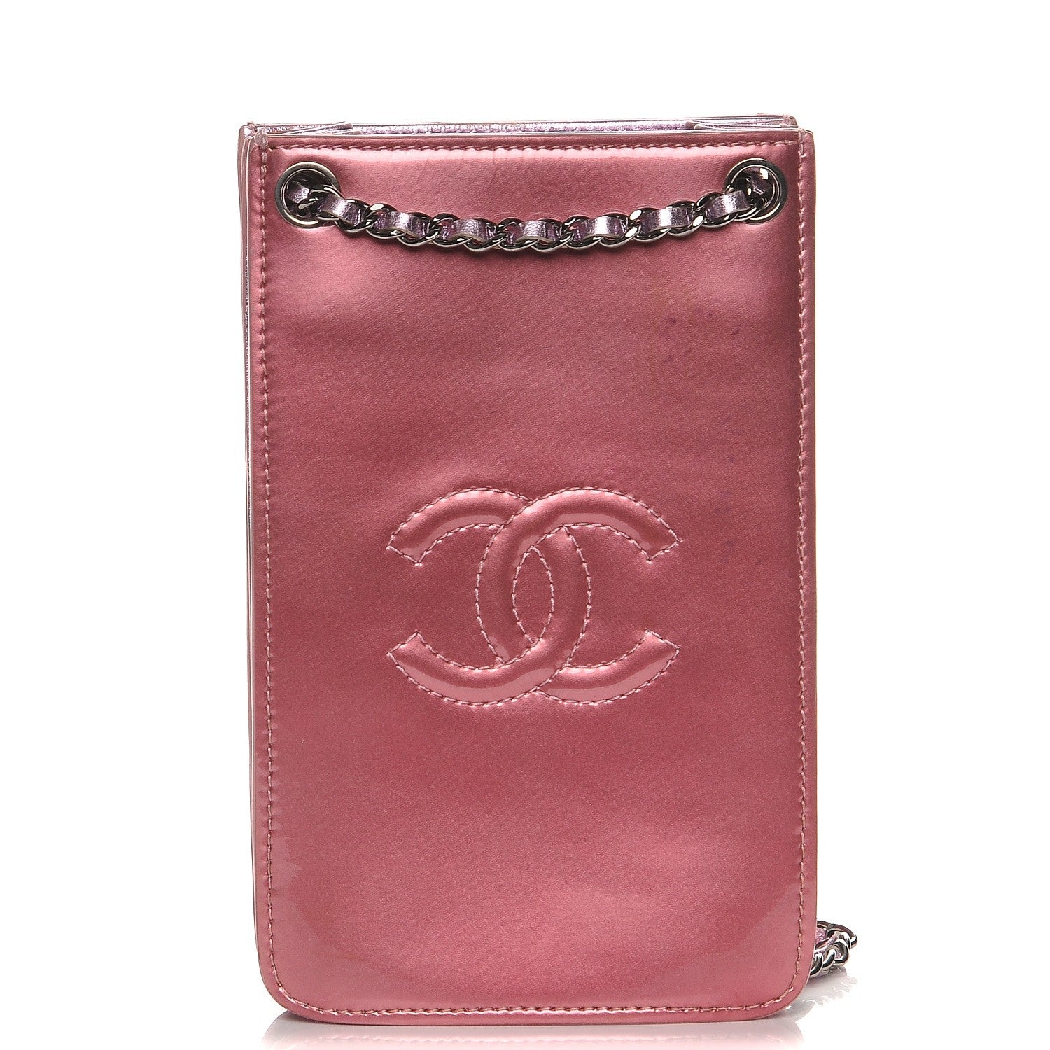 Chanel Patent Crossbody CC Phone Holder Pink 5 of 10