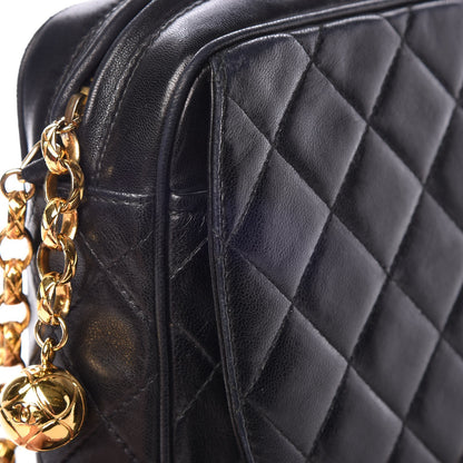 Chanel Lambskin Quilted Flap Camera Case Black 11 of 14
