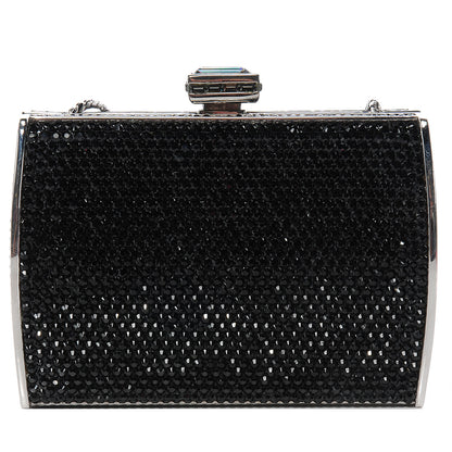 Judith Leiber Swarovski Crystal Minaudiere Clutch Black 1 of 6