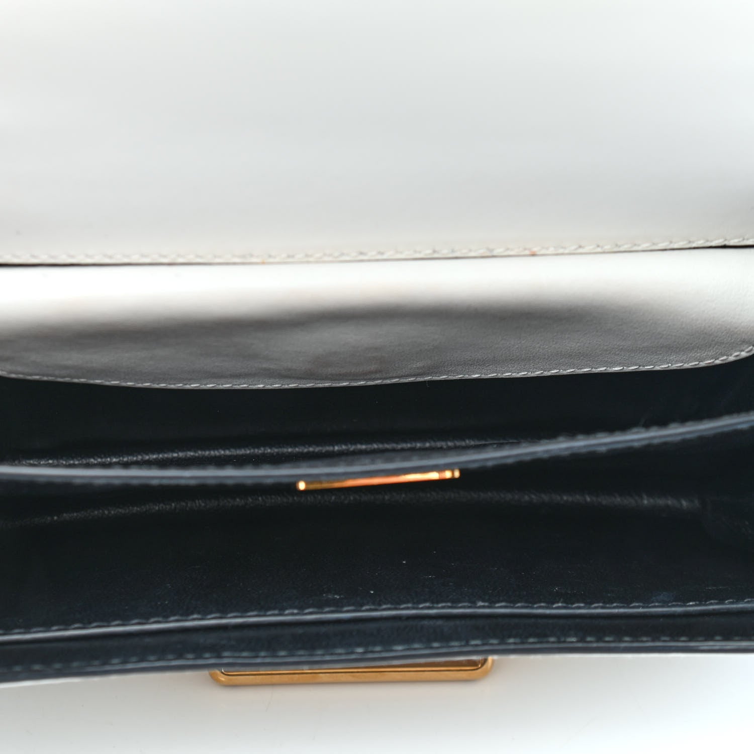 Prada City Calf Saffiano Cahier Bag White Black 5 of 9