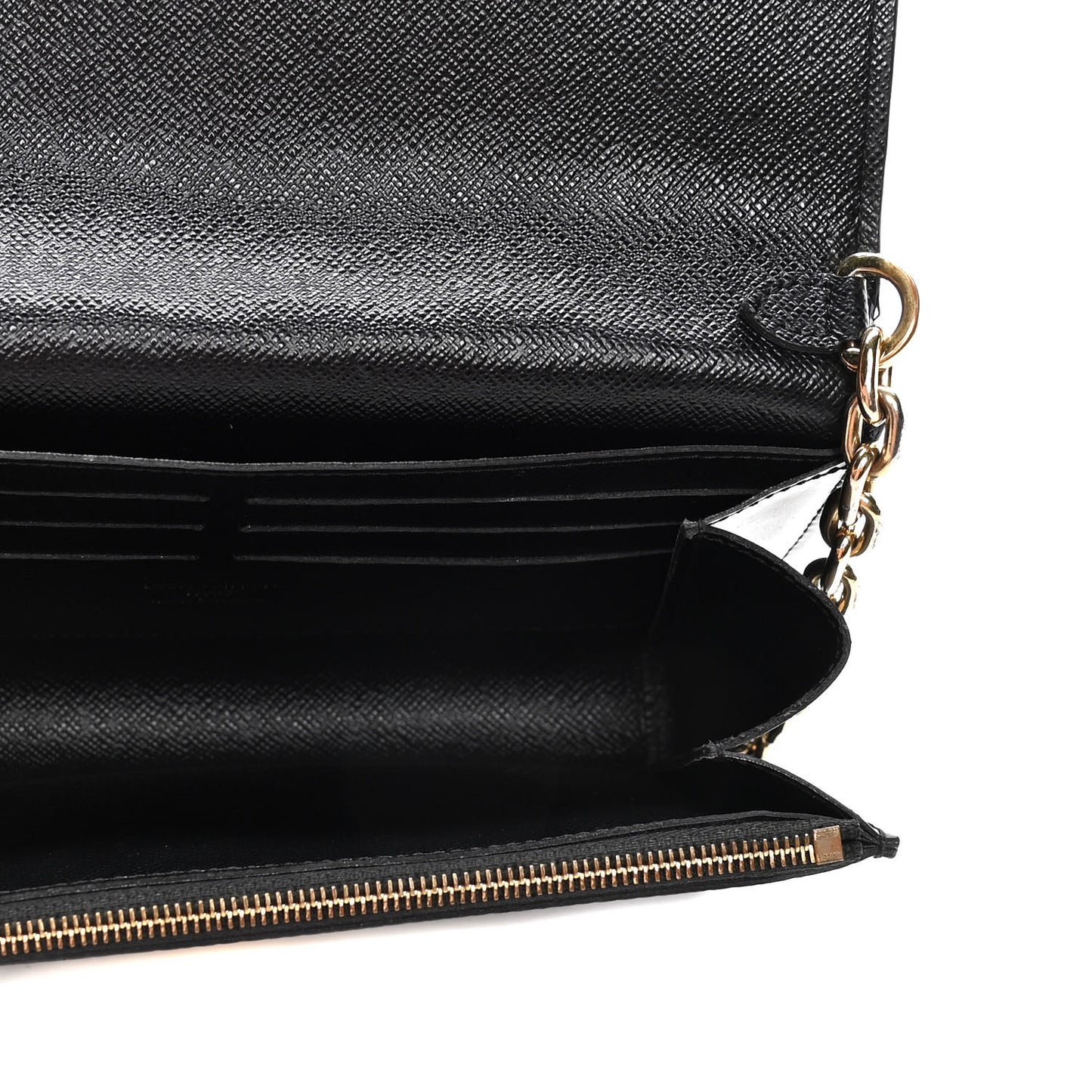 Epi Sequin Bird Twist Chain Wallet PM Black