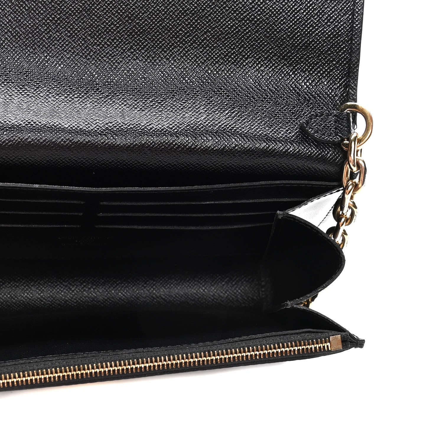 Louis Vuitton Epi Sequin Bird Twist Chain Wallet PM Black 4 of 5