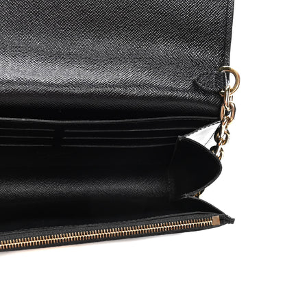 Louis Vuitton Epi Sequin Bird Twist Chain Wallet PM Black 4 of 5
