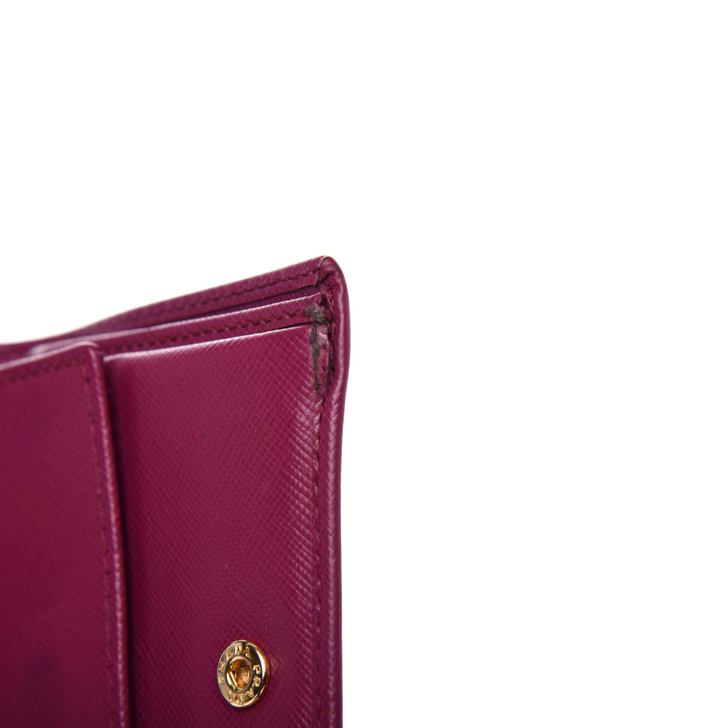 Prada Saffiano Metal Bi-Fold Wallet Ametista 7 of 8