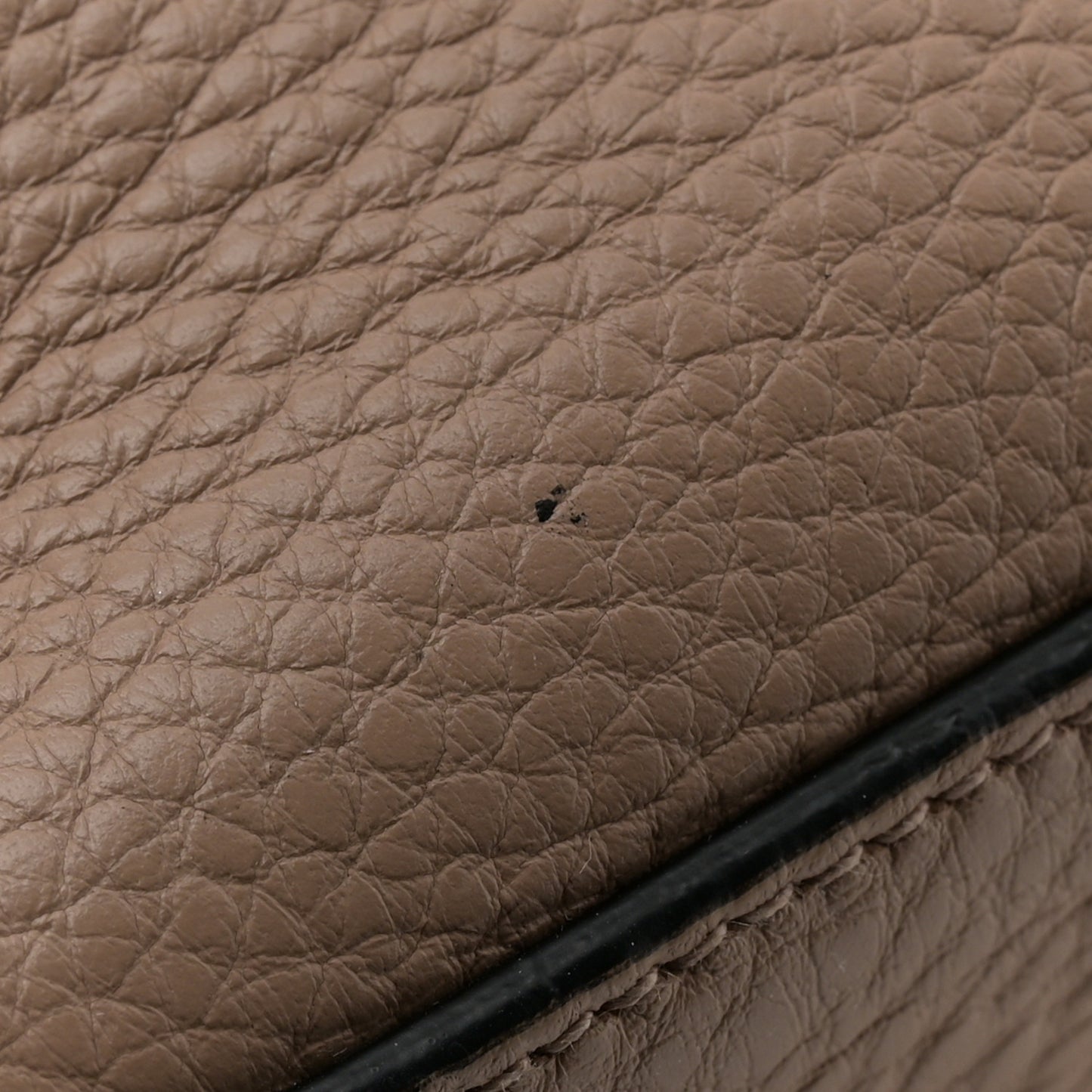 Vitello Phenix Embossed Logo Shoulder Bag Cammeo