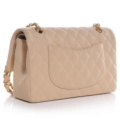 Chanel Caviar Quilted Medium Double Flap Beige Clair 3 of 9
