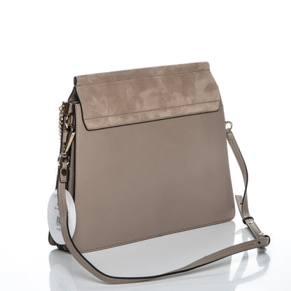 Chloe Calfskin Suede Medium Faye Shoulder Bag Motty Grey 3 of 6
