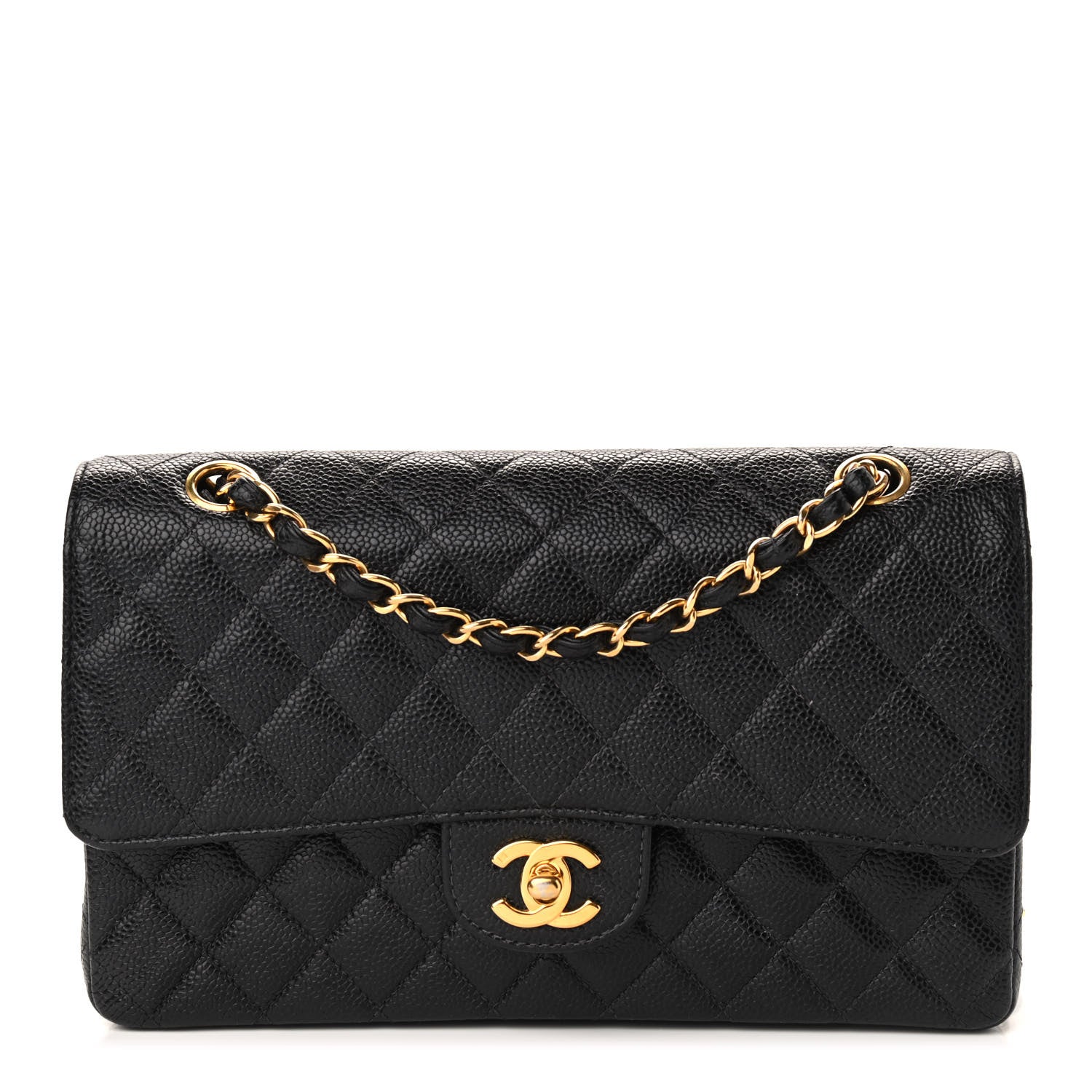 Chanel Caviar Quilted Medium Double Flap Black 1 of 13