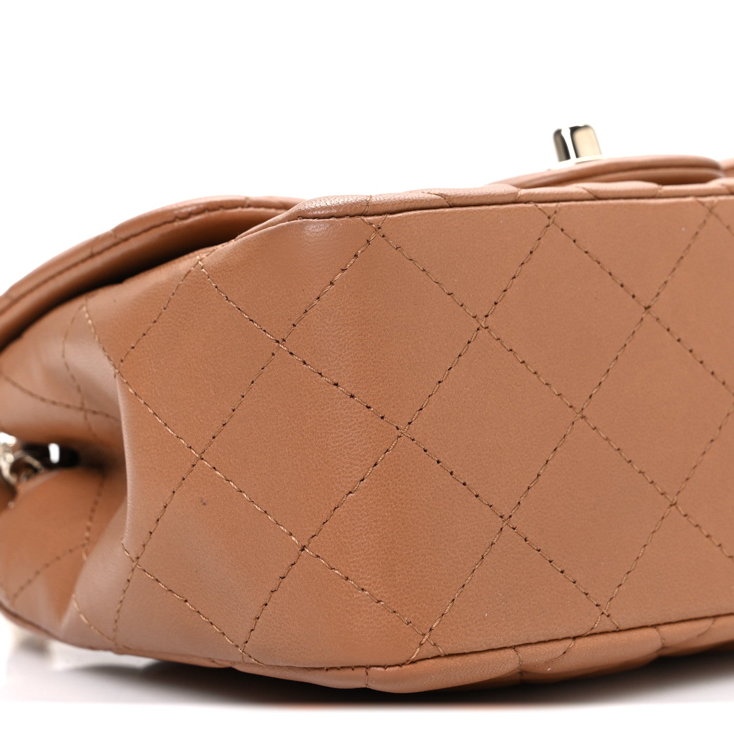 Chanel Lambskin Quilted Mini Square Flap Brown 9 of 10