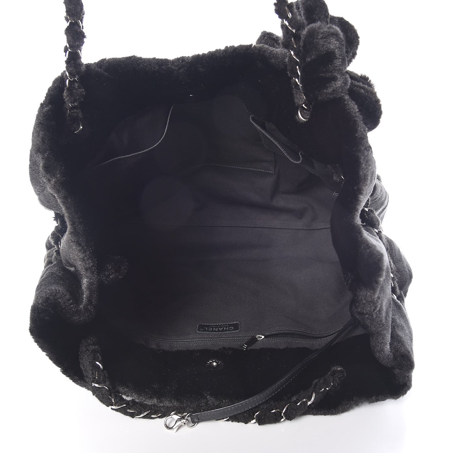 Fantasy Fur Quilted Camellia Tote Black