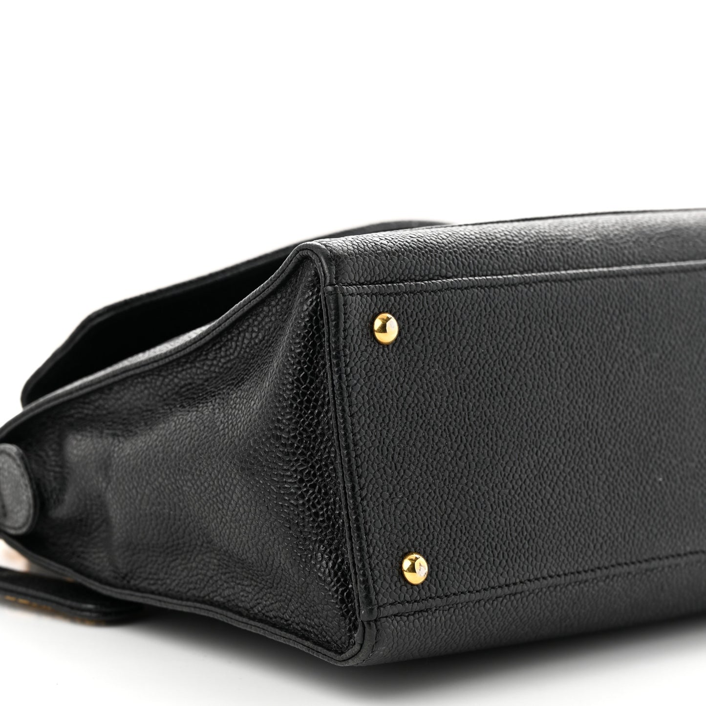 Caviar Flap Shoulder Bag Black