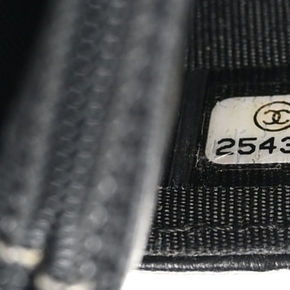 Chanel Lambskin Chevron Boy Wallet On Chain WOC Black 7 of 10
