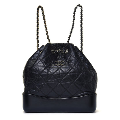 Chanel Aged Calfskin Quilted Small Gabrielle Backpack Black 1 of 10